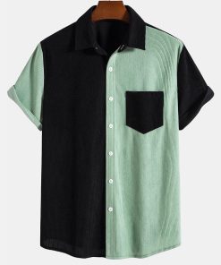 Alternative view of Short Sleeve Two-Tone Corduroy Shirt & Corduroy Shorts