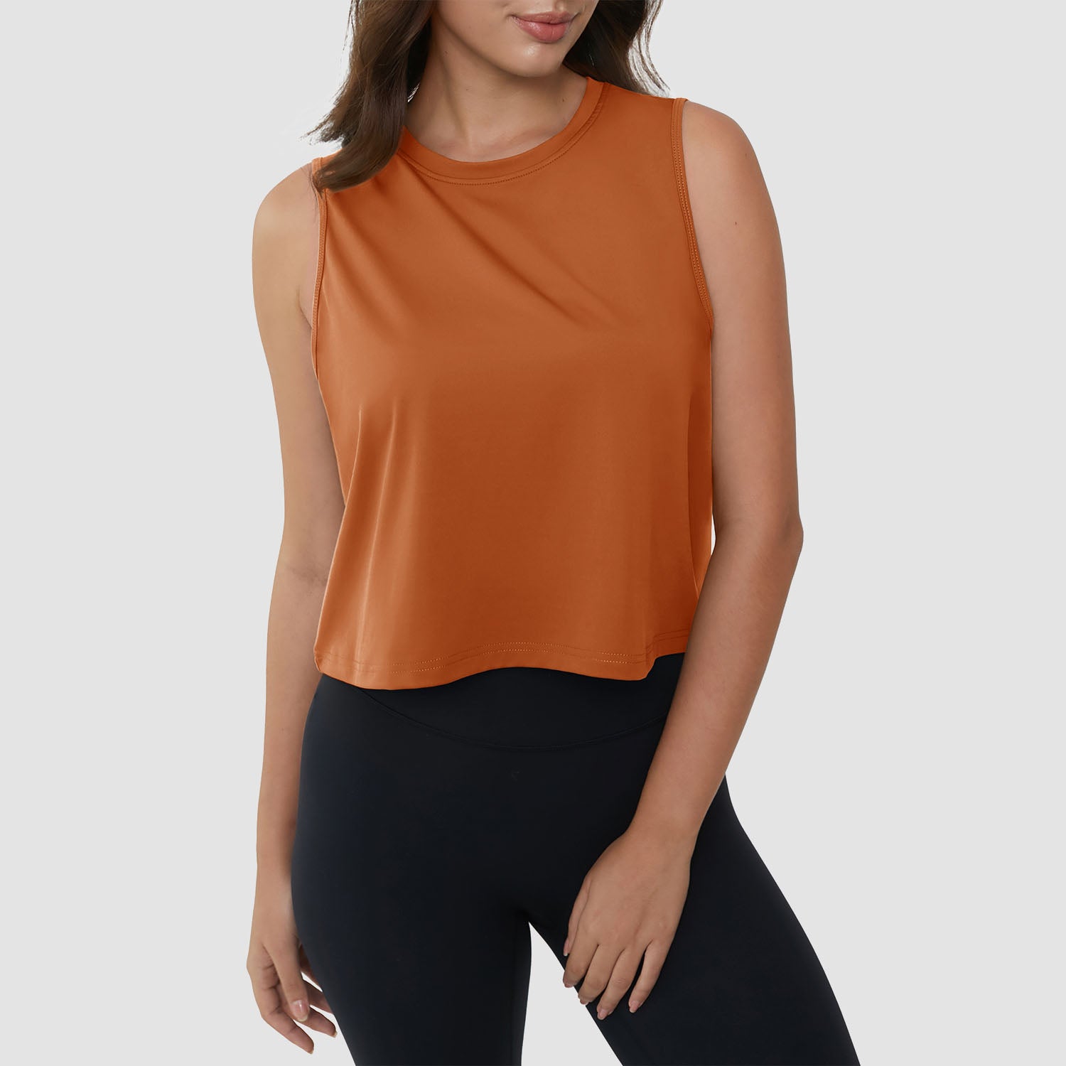 Crop Tops for Women Athletic Running Workout UPF 50+ Cropped Tank Tops - Image 22