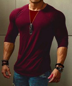 Slim Simple Casual Plain Men's T-Shirt