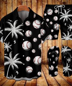 Suitmens Men's Tiki Party Hawaiian Vacation Print Three-Piece Set 023