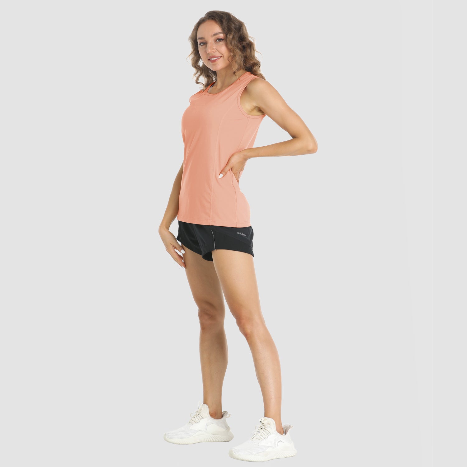 Women's Sleeveless Workout Shirts Dry Fit Running Wicking Tank Tops Active Gym - Image 3