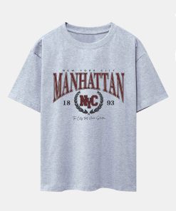 Alternative view of Manhattan Varsity Print Heavy Weight Oversize T-Shirt