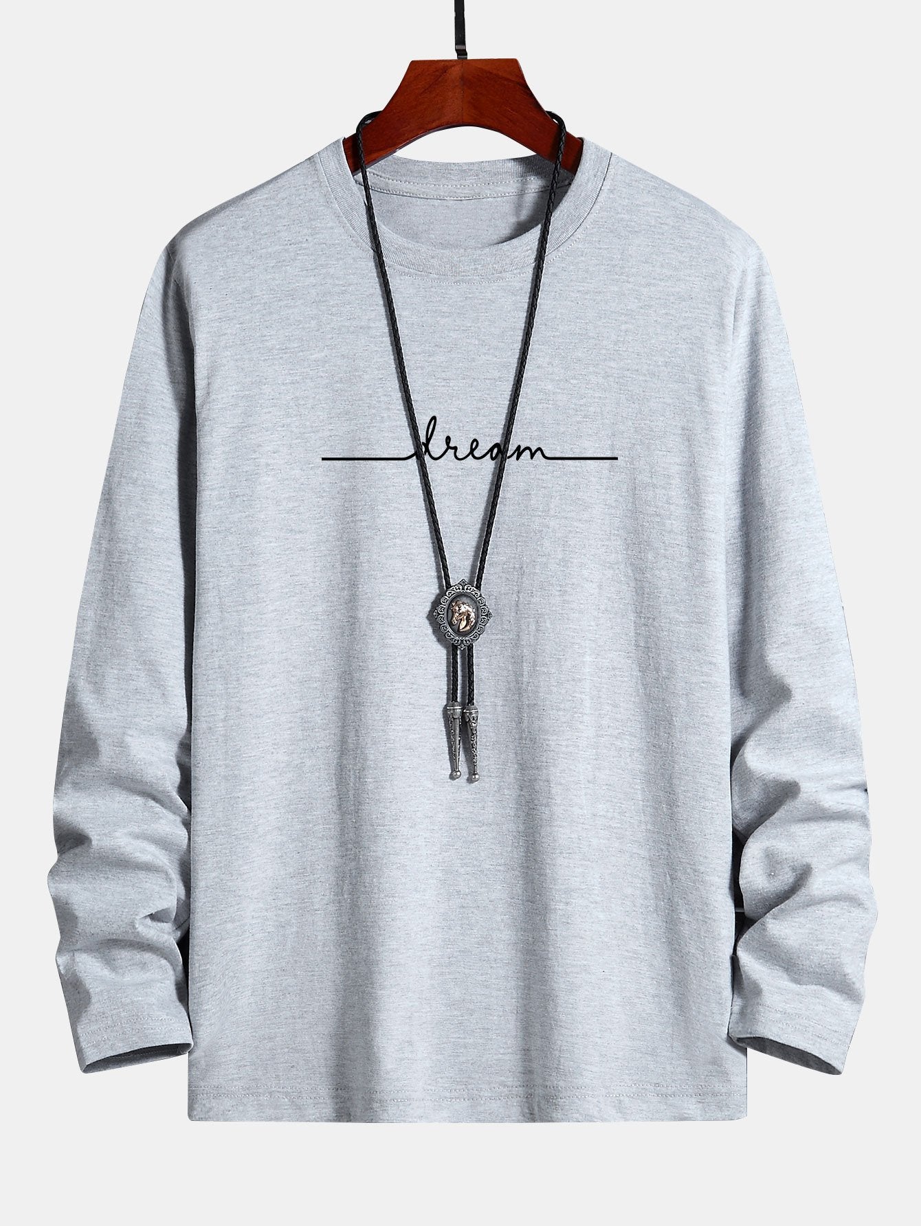 Long Sleeve Dream Print Cotton T-Shirt - Image 10