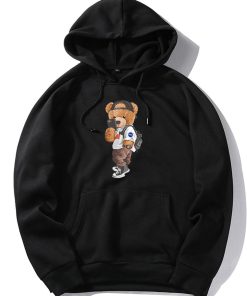 Selfie Bear Print Hoodie
