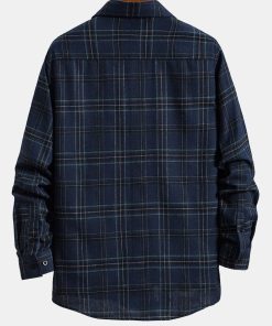 Long Sleeve Plaid Shirt With Pocket