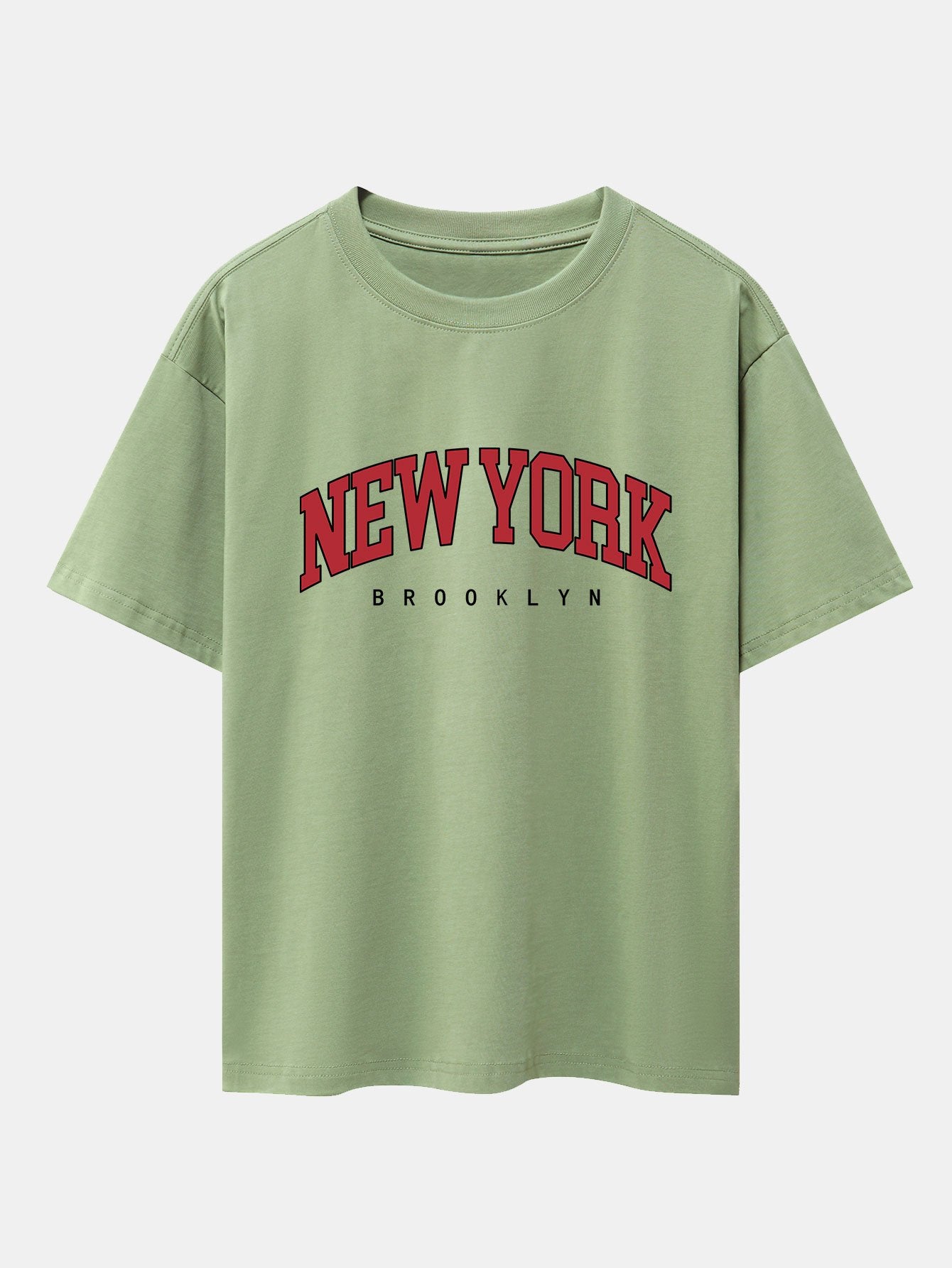 New York Print Drop Shoulder Oversize T-Shirt - Image 5