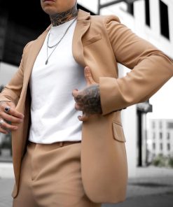 Alternative view of Casual Plain Notch Lapel Button Pockets Blazer & Pants 2Pcs Set