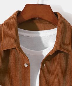 Alternative view of Long Sleeve Color Block Corduroy Shirt