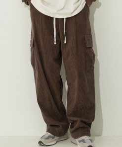Loose Fit Corduroy Cargo Pants