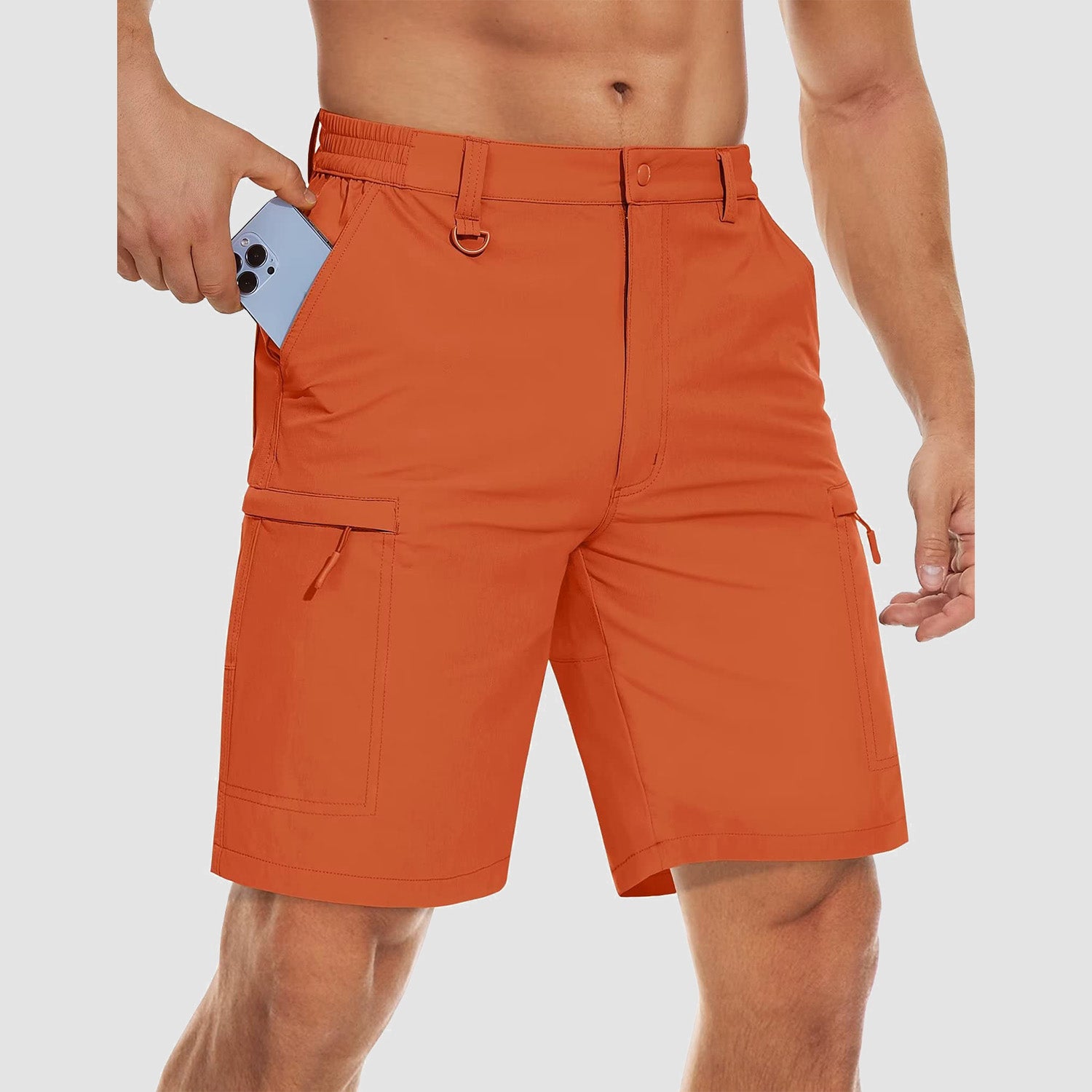 Men's Hiking Shorts 5 Pockets Water-Resistant Ripstop Quick Dry Outdoor Shorts - Image 7