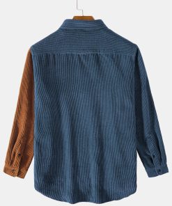 Alternative view of Corduroy Patchwork Long Sleeve Shirts