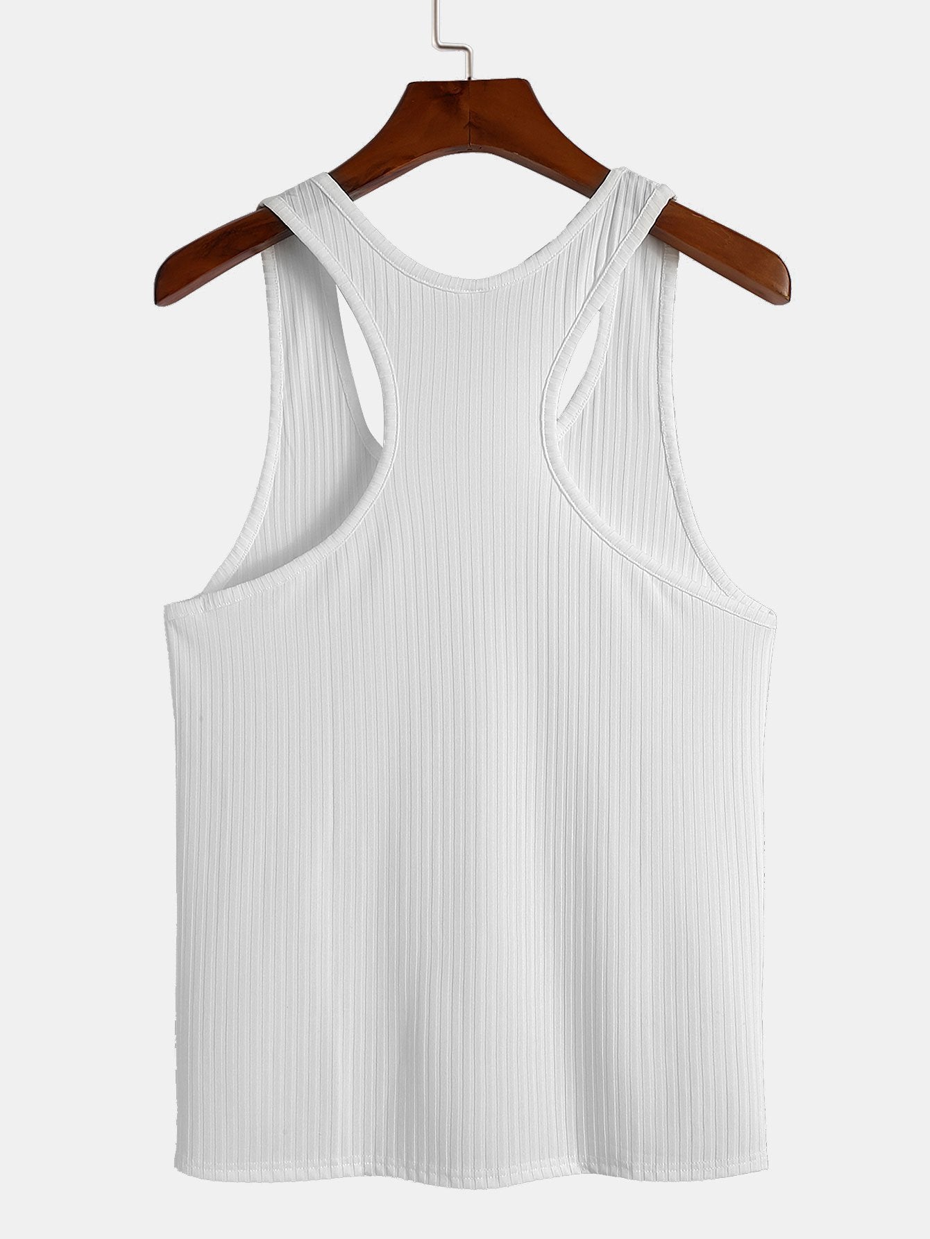 Basic Slim Ribbed Racer Back Tank - Image 7