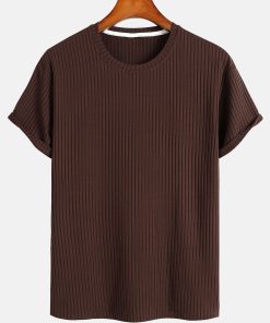 Alternative view of Basic Slim Fit Ribbed T-Shirt