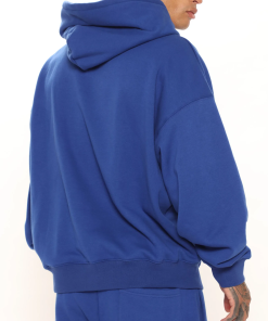 Alternative view of Men's Solid Navy Blue Hoodie Set