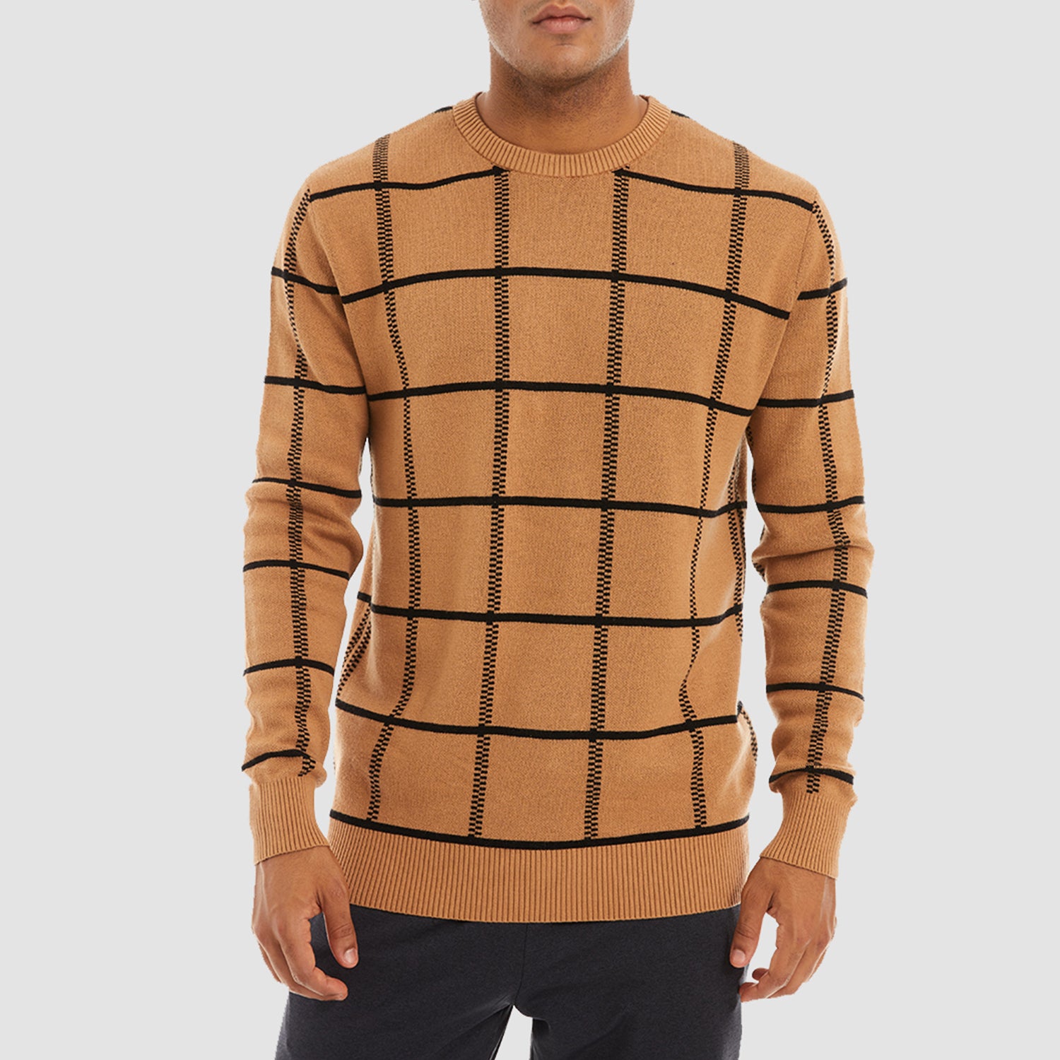 Men's Casual Knitted Sweaters Crewneck Pullover Cotton Sweatshirt Soft Lightweight Autumn - Image 12