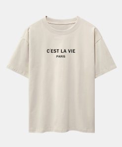 Alternative view of Paris Letter Print Dropped Shoulders Oversize T-Shirt