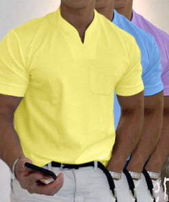 Alternative view of Gentleman business pocket short-sleeved fitness T-shirt