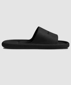 Alternative view of Cool Black Slippers For Women, Letter Embossed Slides