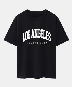 Los Angeles Letter Print Oversize T-Shirt