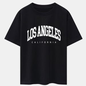 Los Angeles Letter Print Oversize T-Shirt