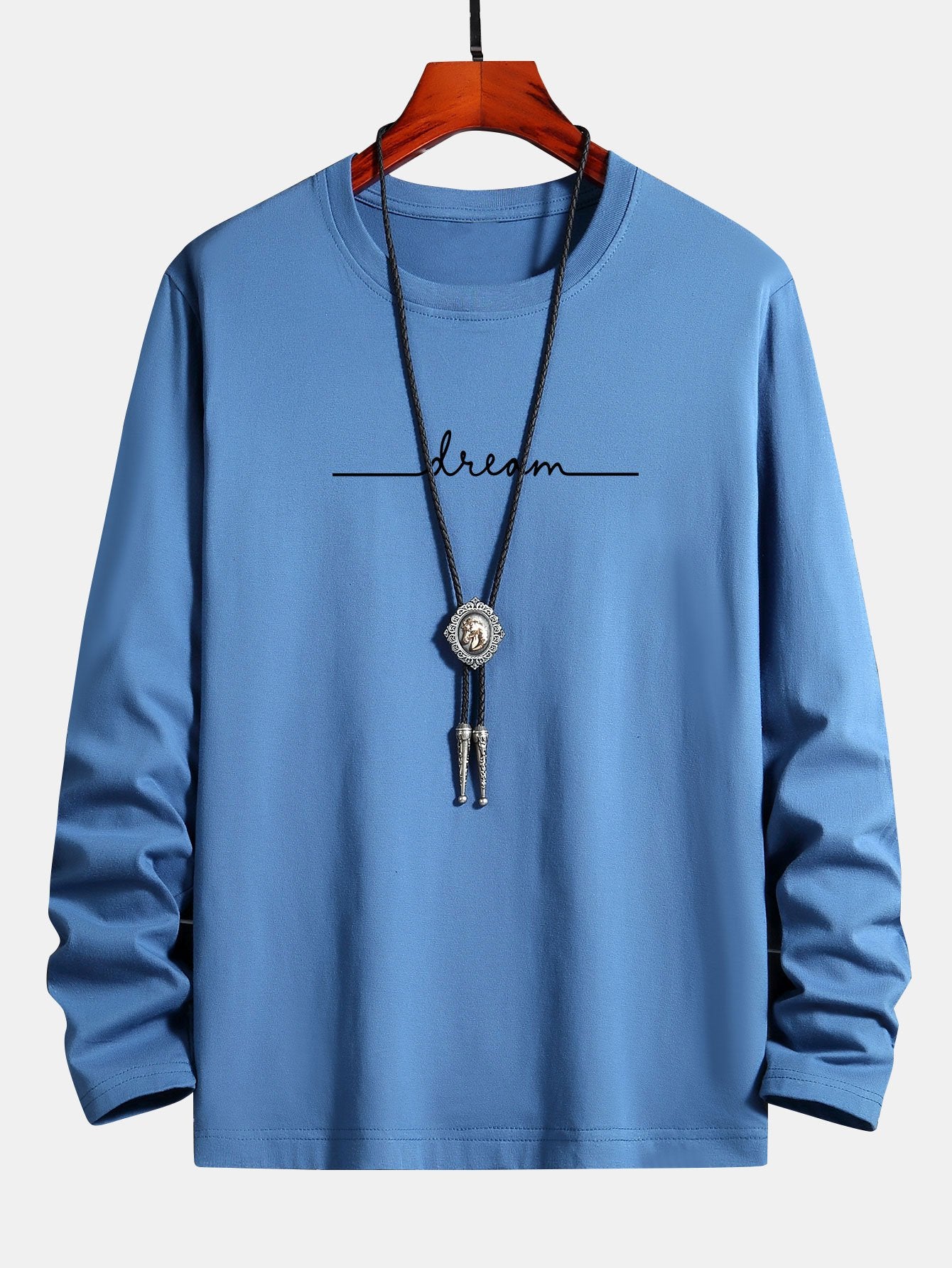 Long Sleeve Dream Print Cotton T-Shirt - Image 9