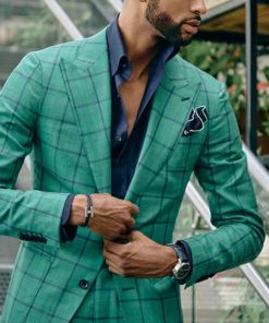 Casual Plaid Lapel Collar Blazer & Pencil Pants 2Pcs Set