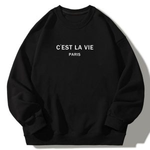 Paris Print Crew Neck Relaxed Sweatshirt