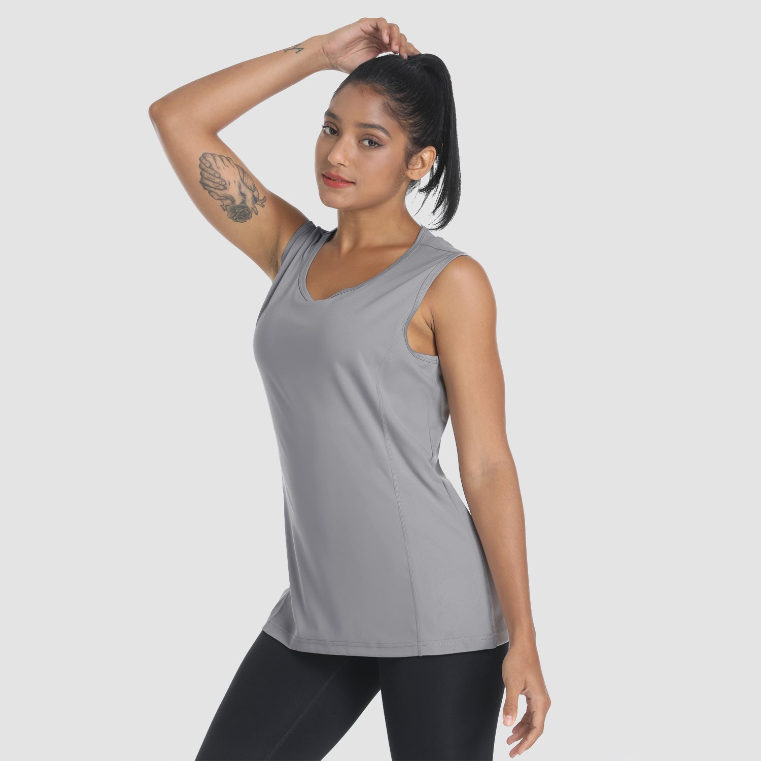 Women's Sleeveless Workout Shirts Dry Fit Running Wicking Tank Tops Active Gym - Image 4