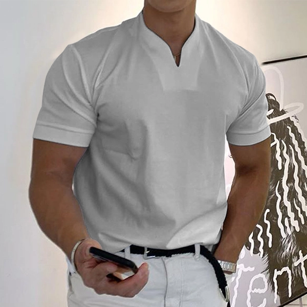 Gentleman business pocket short-sleeved fitness T-shirt - Image 4