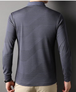 Men's Premium Lapel Long Sleeve POLO Shirt 002