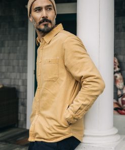 Alternative view of The Lined Utility Shirt in Wheat Denim