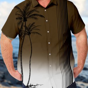 Men's Big Size Vacation Casual Hawaiian Short Sleeve Shirt 005