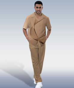 Suitmens Men's Coffee Two-Piece Casual Suit 001