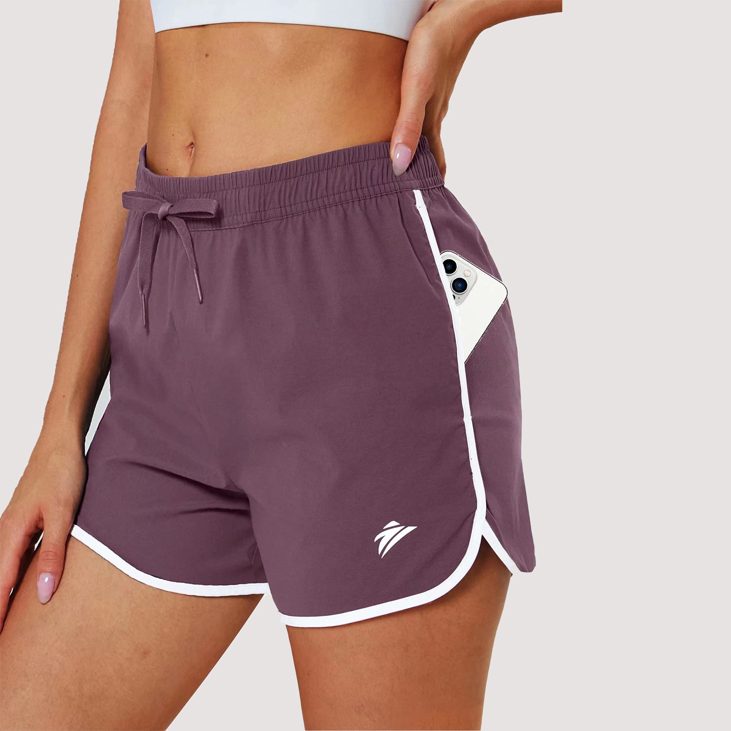 Women's Running Shorts with 2 Pockets Quick Dry Yoga Shorts - Image 4