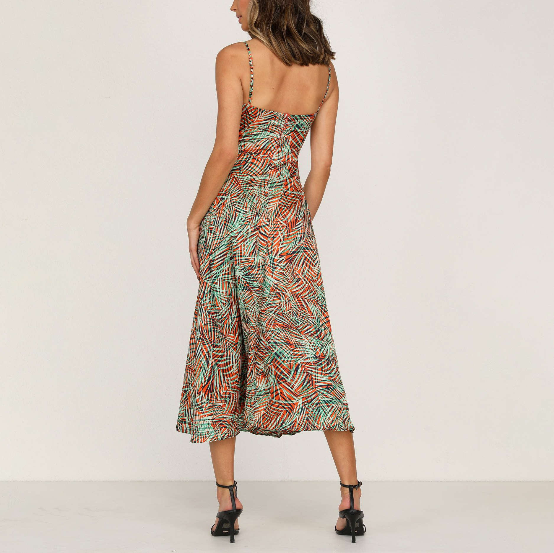 Elegant Print Suspender Dress - Image 5