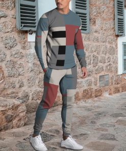 Men's Casual Personality Print Suit 002