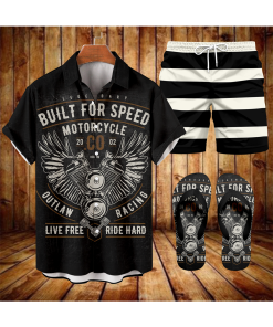Alternative view of Suitmens Men's Modified Motorcycle Print Shirt Three-Piece Set 064