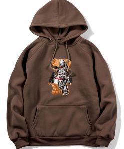 Alternative view of Robotic Bear Print Hoodie