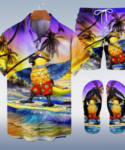 Alternative view of Suitmens Men's Men's Tiki Style Hawaiian Vacation Print Three-Piece Set 033