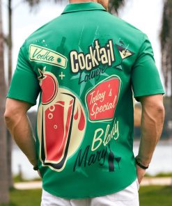 Alternative view of Cocktail Chest Pocket Short Sleeve Hawaiian Shirt