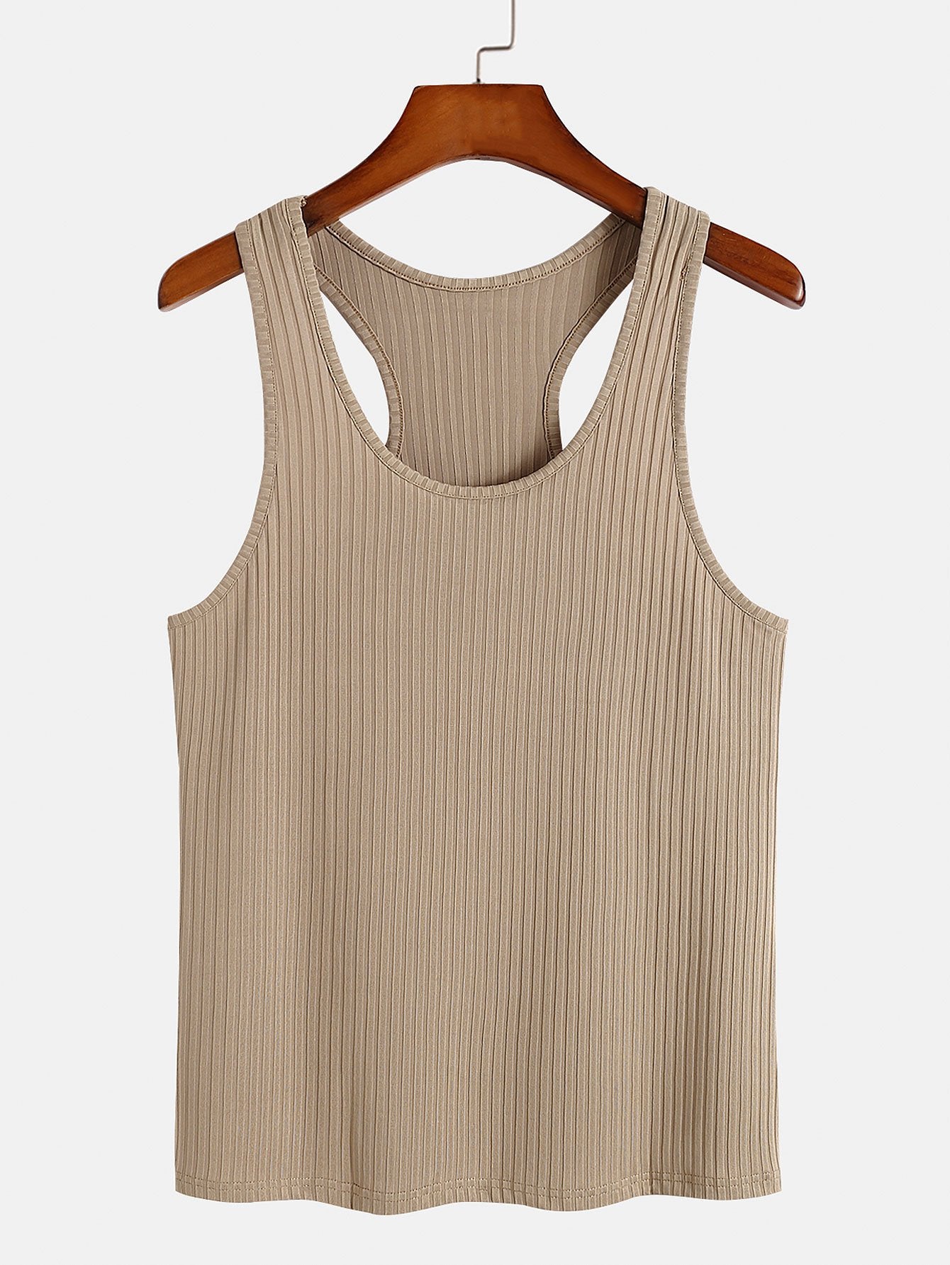 Basic Slim Ribbed Racer Back Tank - Image 2