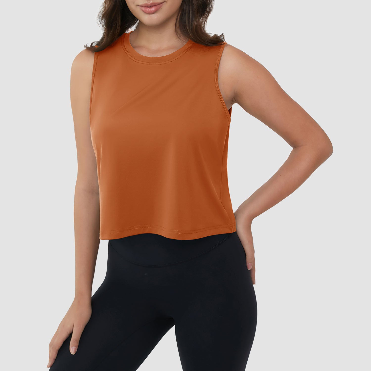 Crop Tops for Women Athletic Running Workout UPF 50+ Cropped Tank Tops - Image 21