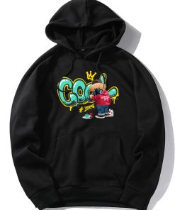 Graffiti Bear Print Hoodie