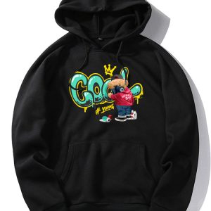 Graffiti Bear Print Hoodie