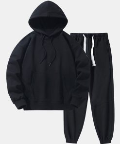 Basic Heavy Weight Drop Shoulder Relaxed Hoodie & Jogger Pants