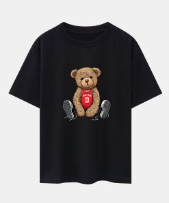 Alternative view of New York Bear Print Drop Shoulder Oversize T-Shirt