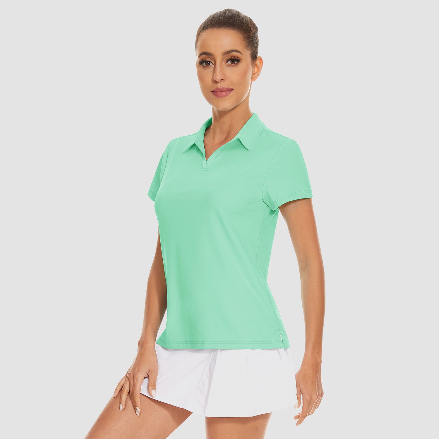 Women's Golf Polo Shirts V Neck UPF 50+ Collared Tennis Shirt Lightweight Quick Dry - Image 5