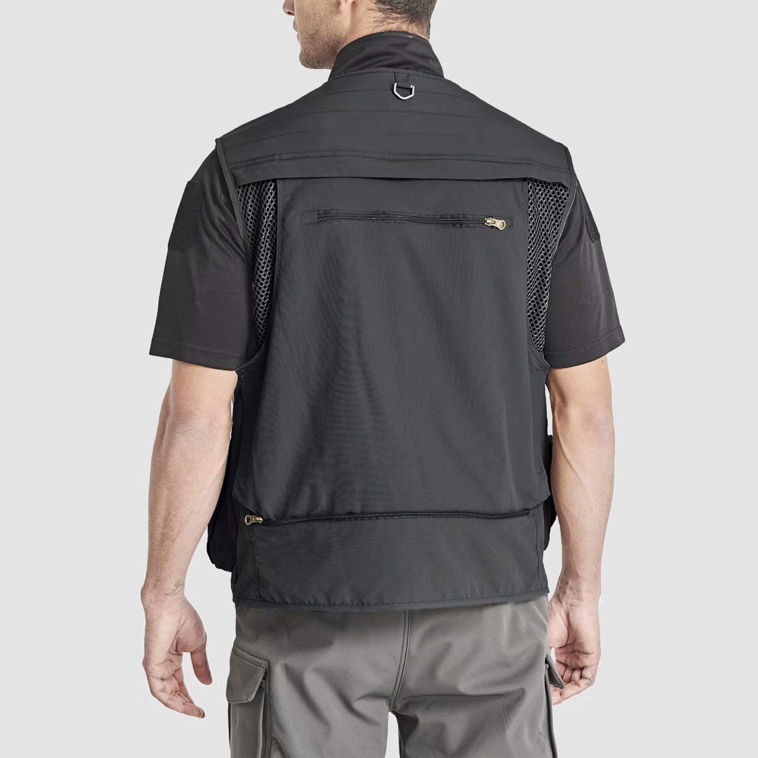 Men's Outerwear Vests Mesh Sleeveless Outdoor Work Vest with Multi Pockets Cargo Waistcoat Fishing - Image 13