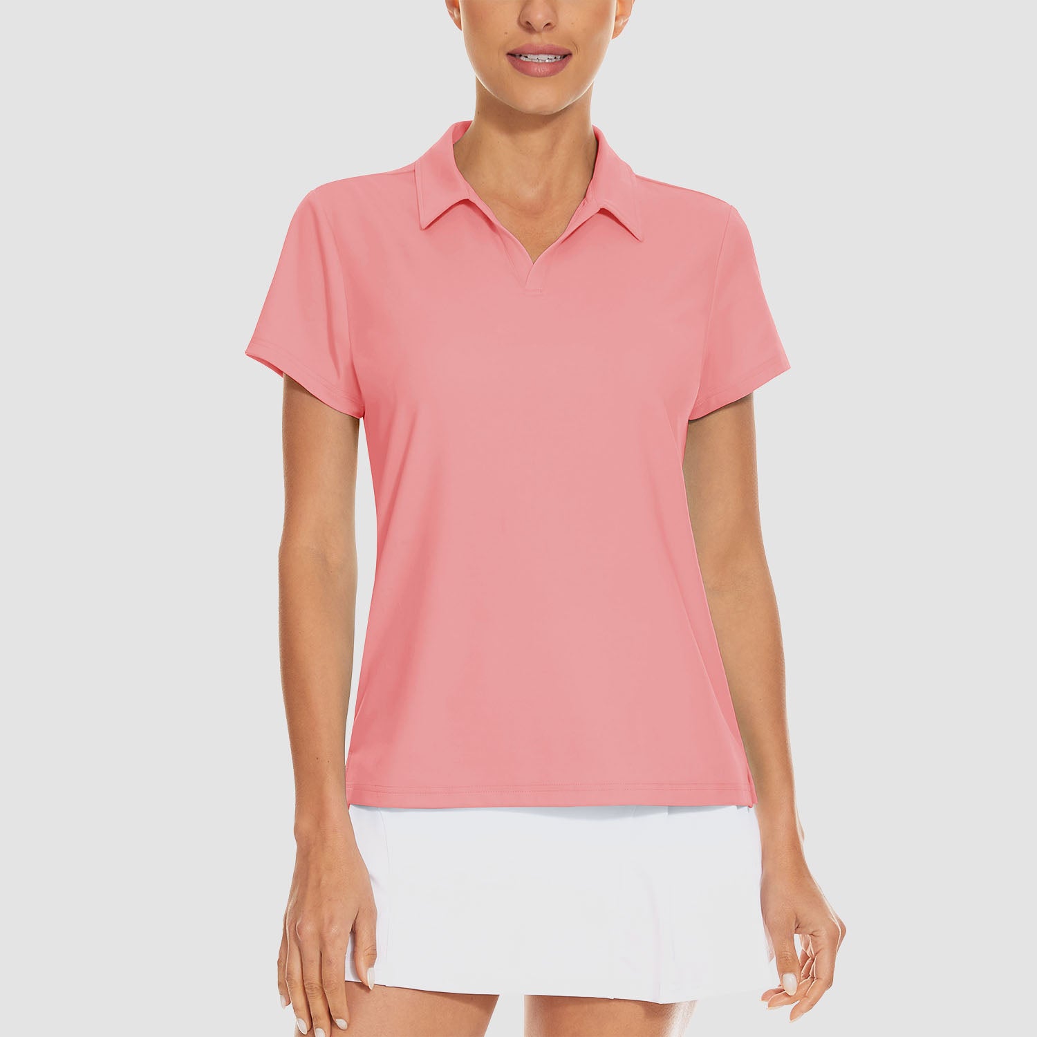 Women's Golf Polo Shirts V Neck UPF 50+ Collared Tennis Shirt Lightweight Quick Dry - Image 9