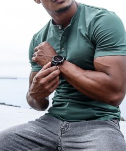 Alternative view of Men's Spring/Summer Henley Stretch Slim T-Shirt